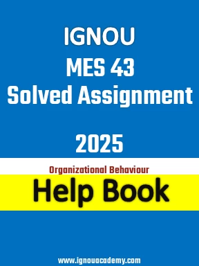 IGNOU MES 43 Solved Assignment 2025